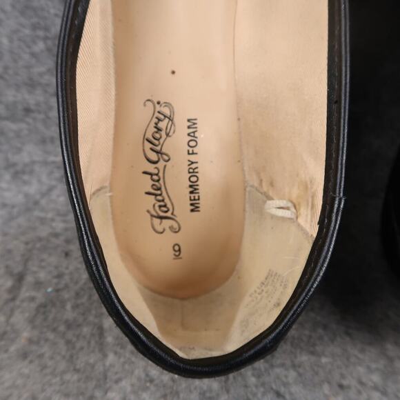 Faded Glory Shoes Womens 9 Ballet Flats Comfort Memory Foam Black Slip On Casual - Picture 8 of 12
